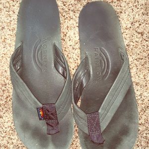 black rainbow sandals